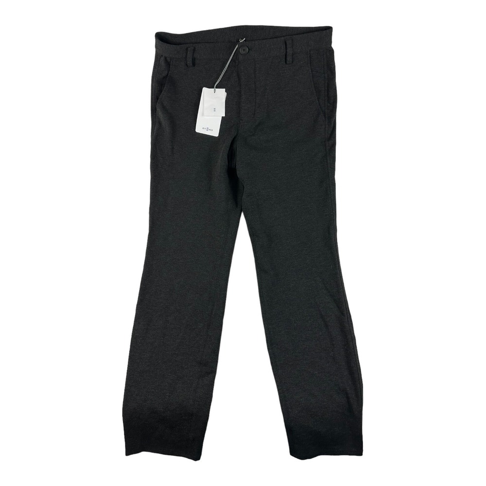 Kit And Ace Charcoal Mens Bidwell 2.0 Knit Trouser Stretch Pants 34 NWT
